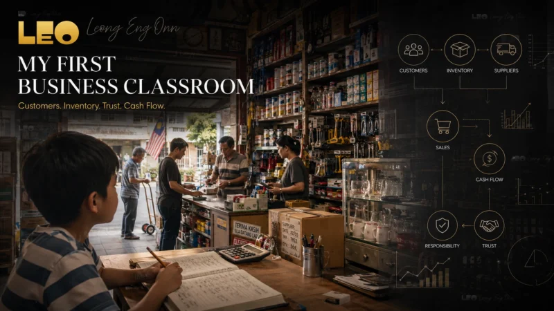 Family hardware business where Leo Leong learned about customers, inventory, suppliers and cash flow