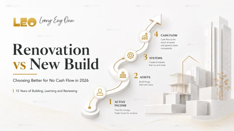 Leo Leong’s perspective on making money while you sleep by building assets, cash flow and sustainable systems